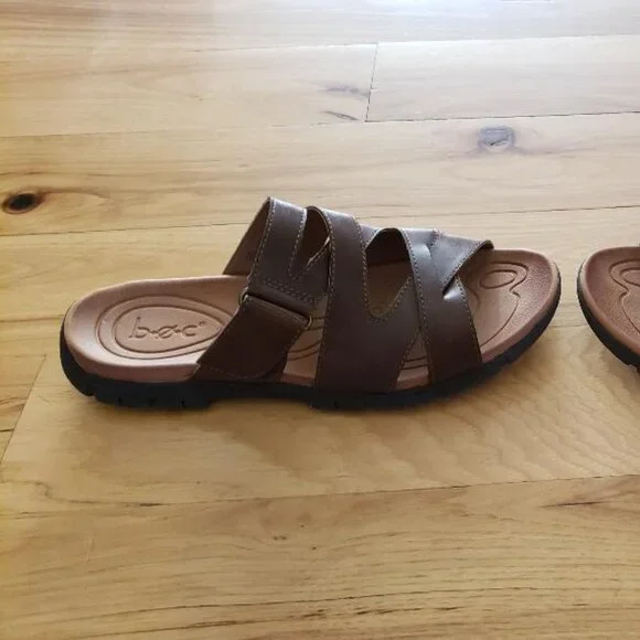 Brown Leather Women's Sandals - Picture 2 of 4